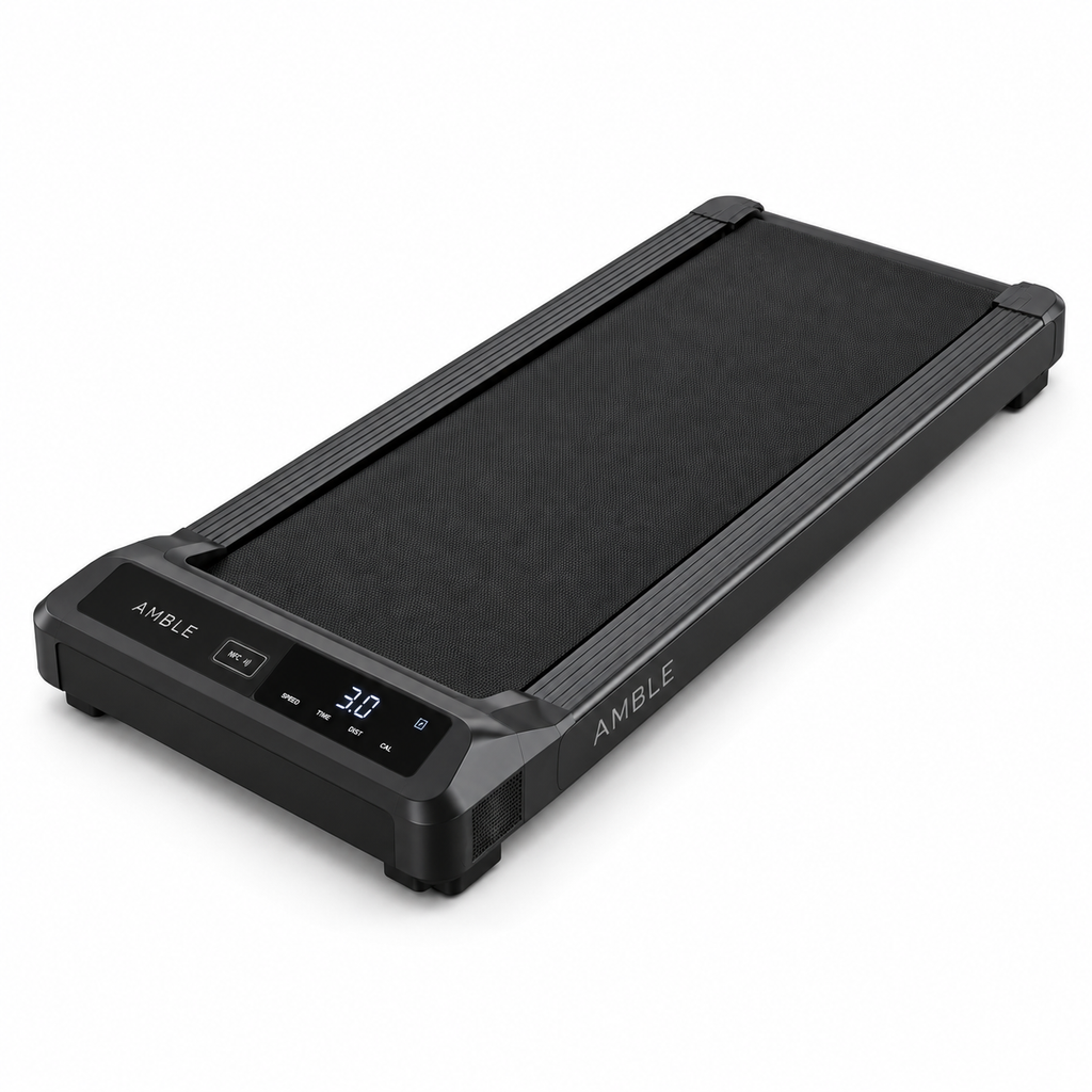 AMBLE Go walking treadmill, three-quarter view